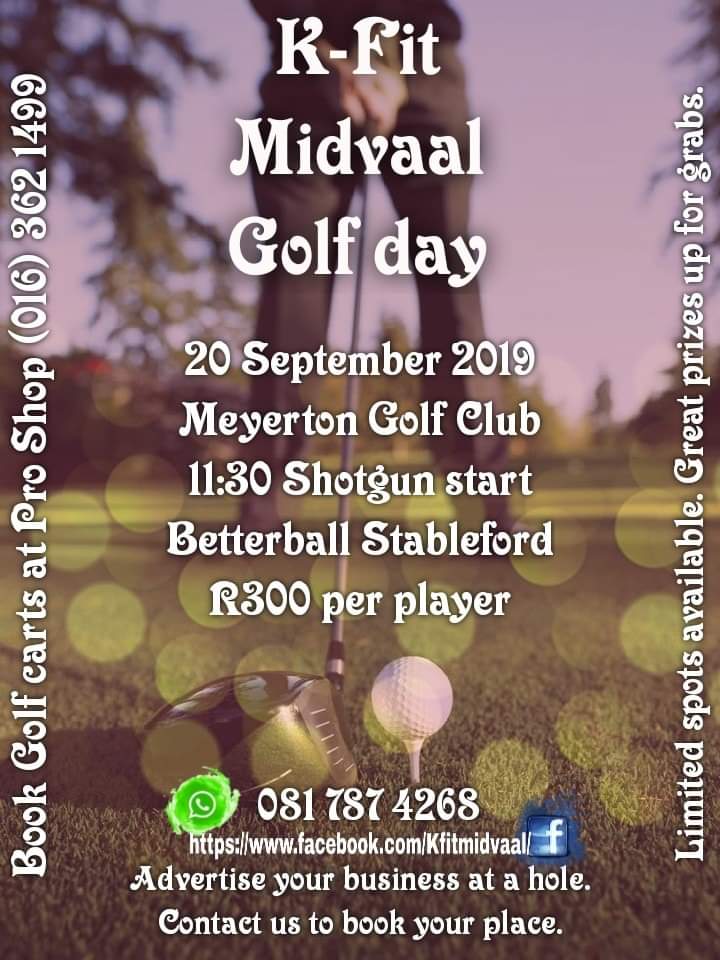 K-fit Midvaal Golf Day at Meyerton Golf Club 20 September 2019