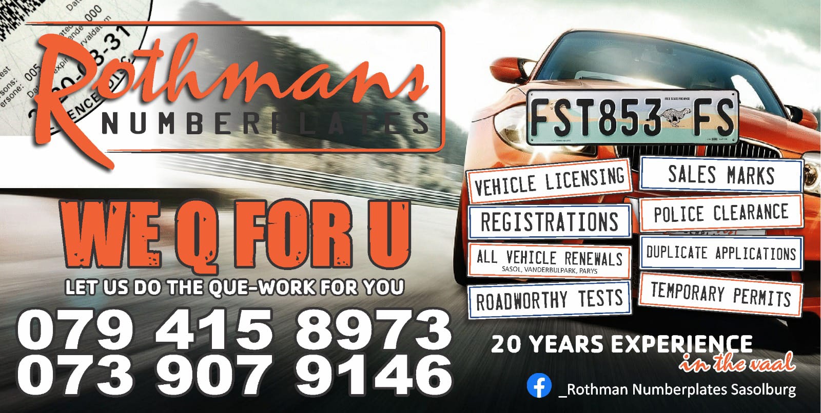 Rothmans Number Plates Sasolburg 4